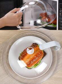 1 Microwave Transparent Splash Proof Cover, Transparent Microwave Food Cover, Splash Proof Oil Proof Cover, Reusable Airtight Food Cover, Cake Food Cover, Refrigerator Dining Table Banquet Preservation Cover, Kitchen Heat-Resistant Cover, Fresh Dustproof Special Cover, Hot Dish Cover, Bowl Cover