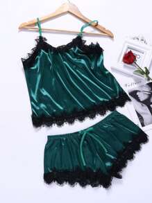 Customizable Sexy Lace Trim Sleepwear Set - Sheer Lingerie With Adjustable Straps, Elegant Couple Loungewear, Romantic Nightwear And Bathrobes For Spa, Hotel, Gym, Home Use