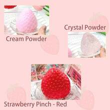 1 件柔软硅胶固体草莓挤压玩具（无绳链），圣诞礼物，派对礼物 - 彩色 - 查看 10