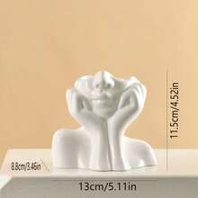 1pc Creative Human Body Art Shaped Multifunctional Desktop Organizer Pen Holder & Makeup Brush Holder - Multicolor 1 - View 6