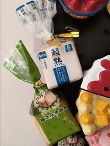 1pc Squishy Toast Fridge Magnet, Realistic Bread Style Home Decor, Office Supplies Storage Cabinet Creative Gift, Stress Relief Mini Magnets - Multicolor - View 9