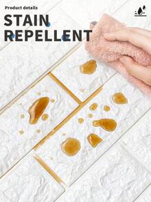 Carta da parati con mattoncini a forma di schiuma, adesivi murali autoadesivi 3D a prova di acqua e anti-E per pulire, applicare e applicare, può essere tagliata, adatta per decorare i soggiorni, dormitori e camere da letto - Multicolore - Visualizzare 6