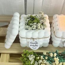 Hộp đựng bong bóng nhựa Epoxy pha lê tự làm, Hộp đựng thạch cao vuông, Khuôn silicon cốc đựng nến - trắng - Xem 5