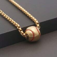 1 Pieza Collar de Béisbol de Acero Inoxidable Joyería para Hombres y Mujeres, Accesorio de Béisbol, Colgante de Béisbol/Softbol de Acero Inoxidable, Joyería Deportiva de Estilo de Pareja