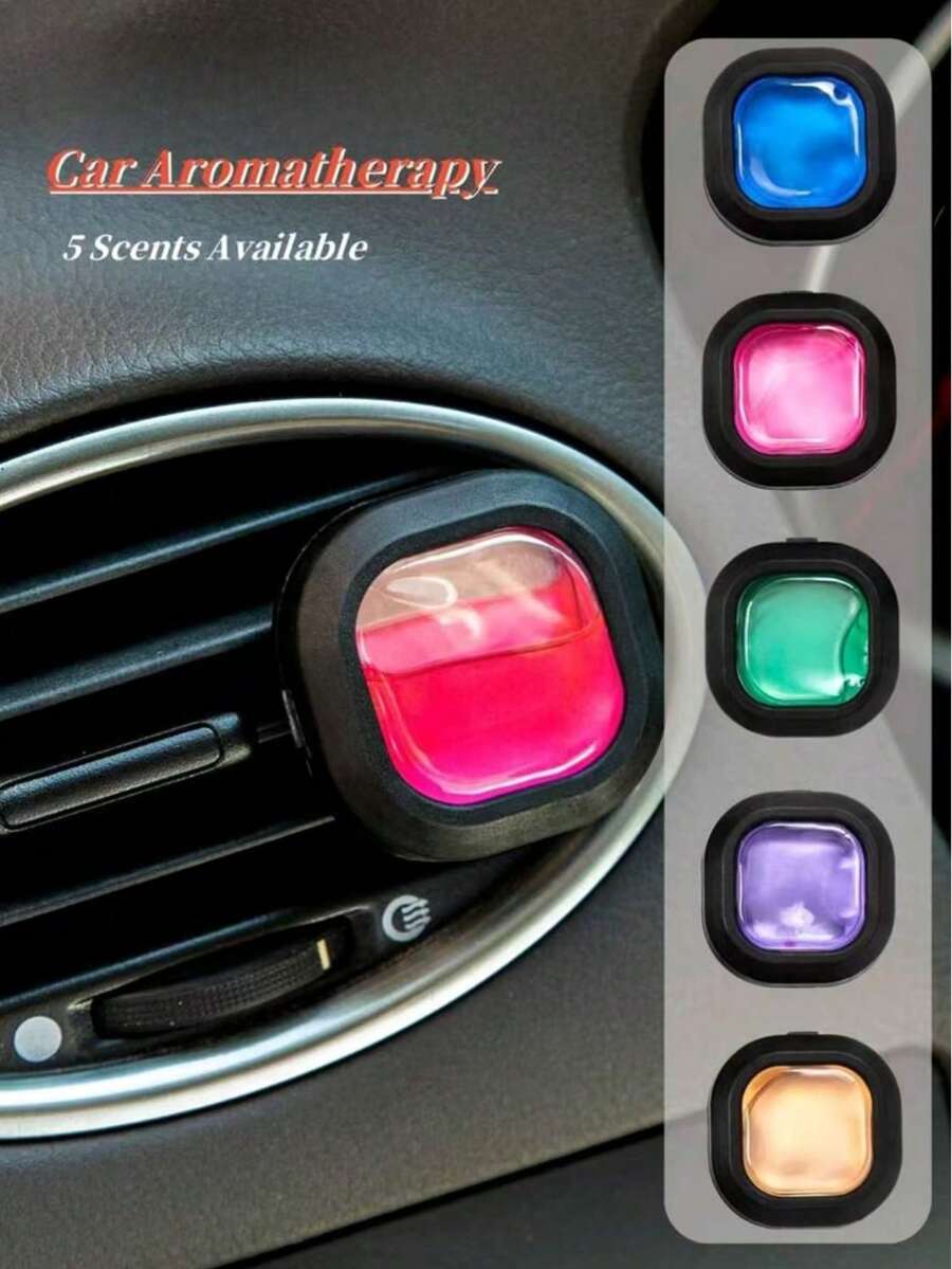 1pc Portable Car Essential Oils, Car Exhaust Fragrances, Keep The Air Fresh Inside The Car, Aromatherapy, Five Fragrances To Choose From. Great Birthday, Christmas, And New Year Gifts - Multicolor - View 1