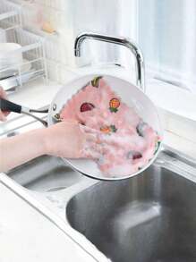 20pcs Kitchen Cleaning Cloth, Reusable Dishwashing Cellulose Sponge Cloth With Strong Water Absorption, Coral Velvet Cleaning Rag, Quick-Dry Towel For Kitchen Cleaning