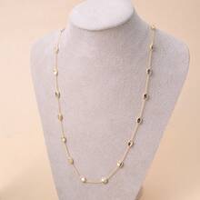 Organic Long Necklace With 18k Gold Plating - Yellow Gold - View 2