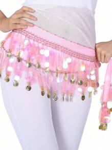 肚皮舞亮片腰带金铜币肚皮舞臀巾女士肚皮舞腰链舞蹈表演腰带