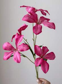 1件/3件家居装饰人造花、人造植物、火焰兰花、人造花、婚礼和酒店装饰、家居背景插花、插花、庭院和花园装饰、人造花、塑料花、客厅和餐桌装饰、花瓶插花 - 彩色 - 查看 9