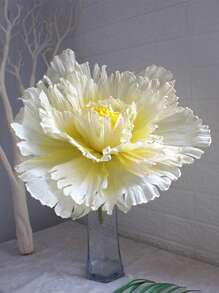 3pcs Large Artificial Peony Flowers, 40cm/15.75in, Plastic Faux Floral Decor For Reunion, Living Room, Spring Season, Christmas, Thanksgiving - Tabletop Home Decor Without Container