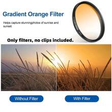 Bộ ống kính siêu mỏng 37mm/52mm(2.05 inch) cho máy ảnh UV Grad Blue Orange Color Filters & CPL ND & Star Filters dành cho máy ảnh điện thoại dùng cho video Vlog Portrait Photography - màu đen - Xem 16
