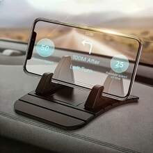 [Soporte ergonómico para teléfono para conducir] Soporte ergonómico para teléfono de silicona para el salpicadero - Soporte para coche antideslizante, ángulo de visión de 120° para conducir, sin necesidad de batería
