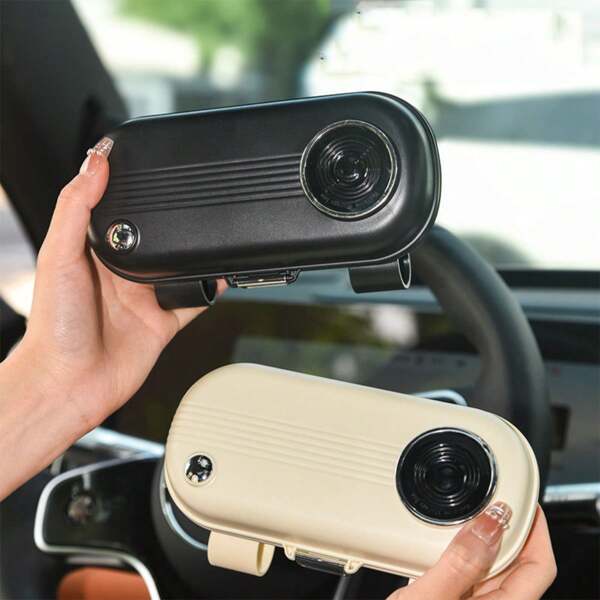 1pc Car Sunglass Holder Clip, Multifunctional Glasses Case On Visor, Convenient Sunglasses Storage Box For Automobile