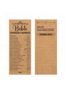 Hot Bible Bible Bookmark Index Catalog Card Retro Kraft Card Notes Can Be Labeled