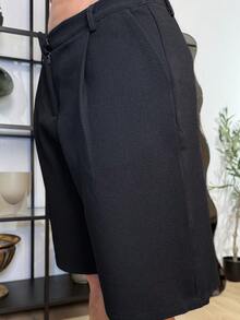 Manon Tanti Tailored Low Waist Shorts Spring Summer Smart Casual, Elegant, Cute - Black - View 4