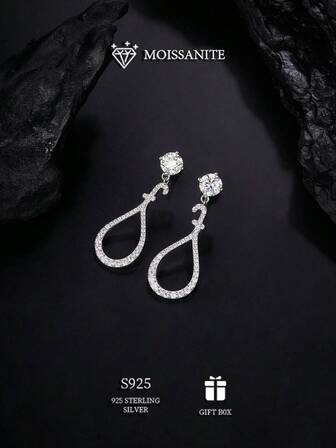 Collar con colgante de plata de ley 925 con forma de berenjena de 1ct*2 moissanite, de lujo, moda, para boda, fiesta, uso diario, gran regalo para novia, mejor amiga