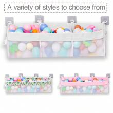 Wall-Mounted Bathtub Toy Organizer, 3 Compartment Shower Toy Holder With Wide Openings & Adhesive Hooks, Large Capacity Storage For Bath Toys Bathroom Accessories Back To School