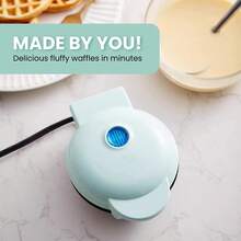 [Mini Home]Automatic Waffle Maker Breakfast Maker Mini Non-Stick Portable Lightweight Fryer All-in-One ¡Fácil de conseguir un desayuno abundante, novatos y dioses asesinos de la cocina! - Rosa - Ver 4