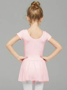 Mdnmd Girls' Ballet Leotard Dance Leotard With Skirt  Toddler Pink Ballet Outfit Kids Dance Dress - 芭蕾粉 - 查看 3