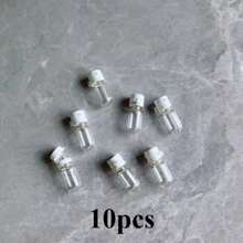 5/10 件 2ml 透明旅行瓶，耐用坚固的储存瓶，空的可再填充容器，带翻盖防漏，适用于乳液、精油