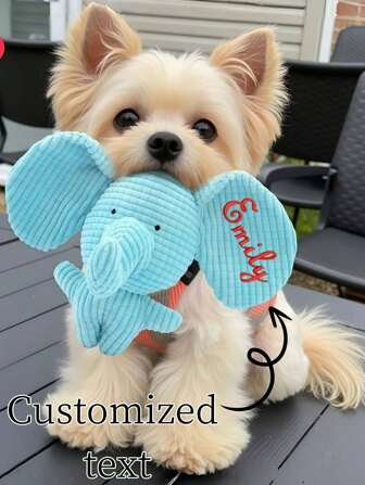 Custom-Named Personalized Dog Toys For Large And Medium-Sized Aggressive Chewing Dog Leash Toys, Puppy Teeth Grinding Interactive Dog Toys, Indestructible Dog Toys, The Best Birthday Gift To Keep Them Busy (Elephant)
