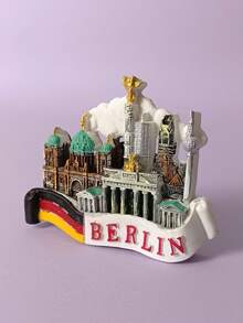 1 pezzo Calamita da frigo souvenir da viaggio 3D creativa della città, calamita decorativa fatta a mano, adatta per Natale - Multicolore - Visualizzare 14