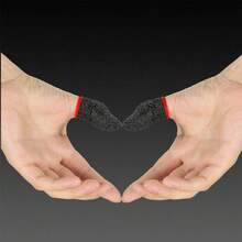 10 Pack Gaming Finger Sleeves, 0.3mm Silver Fiber Dedales Gamer, Smooth Operation, Anti-Sweat, Extremely,Maximum Response,Comfortable Fit, Fit Mobile Phone Tablet Devices - 黑色 - 查看 7