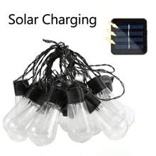 Cross Border Payments, S14,Solar Energy, String Lights, Outdoor, Camping, Waterproof, Bubble Wrap, Courtyard, Decoration