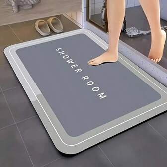 Anti-Slip Bathroom Mat, Super Absorbent Quick Dry, Machine Washable Soft Shower Floor Rug, Bathroom & Bedroom Carpet, Home Bath Mat, Kitchen & Laundry Room Carpet, Shower Accessory