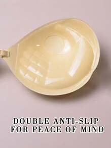 Invisible Strapless Sticky Bra With Palm-Shaped Silicone Cups, Thickening Version, For Small Breasts To Look Bigger, Lift And Support, Invisible Lingerie For Sundress, Wedding Dress.