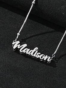 1 chiếc dây chuyền vàng 18K khắc tên cá nhân, mặt dây chuyền tên tùy chỉnh, trang sức tên tối giản, quà tặng cho nữ, kèm hộp quà sang trọng, có nhiều kiểu chữ và kiểu dây chuyền khác nhau để lựa chọn. - Hai lớp-bạc - Xem 8