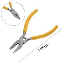 Stainless Steel Yellow Pliers, Mini Crimping Pliers, DIY Craft Tools, Wire Cutters, Jewelry Making Supplies