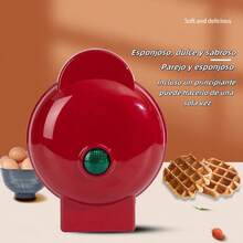 [Mini Home]Automatic Waffle Maker Breakfast Maker Mini Non-Stick Portable Lightweight Fryer All-in-One ¡Fácil de conseguir un desayuno abundante, novatos y dioses asesinos de la cocina! - Rosa - Ver 5