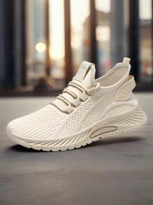 1 Pair Women's Casual Sports Shoes, Soft Upper, Non-Slip Sole, Skin-Friendly Material Conforms To Feet, Shock-Absorbing Outsole, Lightweight For Comfortable Walking
