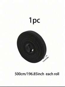 1 Roll-500cm Black Multi-Purpose Cable Ties - Durable Cord Organizer For Home, Office, And Electronics | Easy-To-Use Cable Management For Computers, Tvs, And More | Reusable Cable Ties For Wire Management | Plastic Material