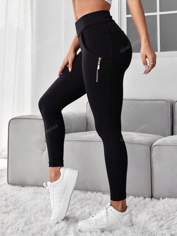 Calça casual, sexy, elegante, de algodão, com zíper e corrente de metal, para esportes e fitness, para encontros em boates, para uso diário, para festas de aniversário, para jantares formais, para a volta às aulas, para festas de solteiros, para viagens e para o aeroporto