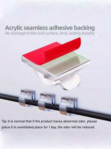 30pcs Adhesive Cable Clips For Outdoor, Christmas Light Clips, Decoration Clips, Self Adhesive Hooks Cord Management Wire Holder, Fairy Light Accessories