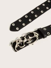 1 Stück Y2K vielseitiger einzigartiger Metall-Gürtelschnalle, dekorativer Gürtel geeignet für Jeans