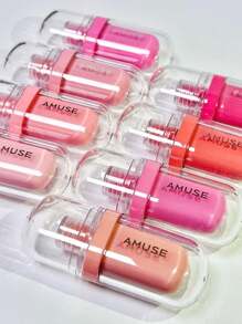 AMUSE Amuse JEL-FIT TINT 01 BOKSOONGA JELLY, Hydration And Plumping, Lightweight, 12-Hour Lasting, Jelly-Like Texture, Moisturizing Lip Stain, Vegan In Handy Size For Travel, K-Beauty, Korean Makeup, 3.8g/0.13oz