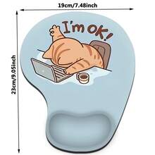 Mouse Pad Wrist Support, Ergonomic Mouse Pad With Wrist Rest, Comfortable Mouse Pad With Smooth Wrist Rest, Suitable For Non Slip Base, Computer, Laptop, Office And Home - Multicolor - View 6