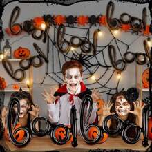1 Stück 113*44cm Boo! Buchstaben Folie Ballon aufgepumpt Halloween Party Banner Hintergrund Dekoration