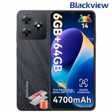 Blackview WAVE 8C Entsperrtes Smartphone, Android 14 OS, 5000mAh Akku, 10W Schnellladung, Octa-Core Prozessor (2GB+4GB erweiterbar), 64GB interner Speicher/unterstützt 1TB SD-Karte, 6,56" HD+ Display, Triple-SIM-Slots, 4G Dual-SIM Dual-Standby, 13MP + 8MP Rückkamera, Sommer Tech Boost - EU C-Typ Stecker (220-240V) - Übersicht 3