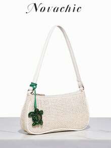 1pc Novachic Vacation Style Ocean Sea Star Coconut Tree Turtle Animal Beaded Bag Charm Suitable For Summer Vacation Beach Strap Color May Vary Beach Bag Summer Accessories Beach Accessories - Green - View 4