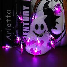 1 Peça Luzes de Fio LED em Forma de Morcego, Luzes Decorativas de Atmosfera de Feriado, Adequadas para Halloween, Casa Assombrada, Festas de Feriado, Decoração de Quarto e Sala de Estar