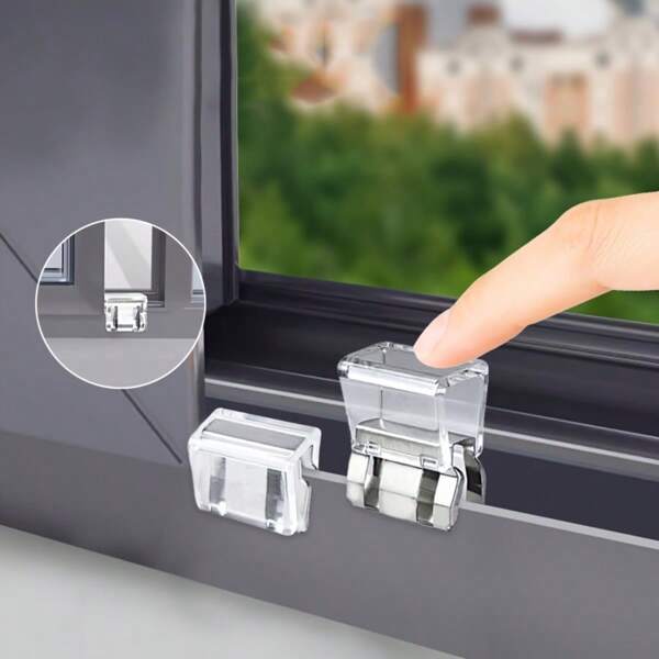 6 Stücke/Set Schwerlast Fenster Schiebe Schlösser, Bildschirmfenster Clips, Fenster Schienen Sicherheits Clips und Tür/Bildschirm Stopper