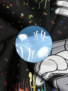 1 Stück Herren Mode lose 3D-Muster Kordelzug Cargoshorts, leicht & atmungsaktiv, lässiger Heimatstil, geeignet für Straße, Laufen, Wandern, Camping, Reisen, Strand, Party & Urlaubsgeschenke