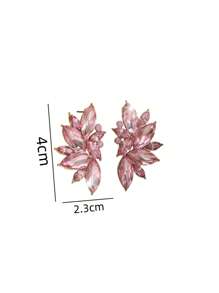 1 Pair Boho Alloy Rhinestone Glass Embellished Fashionable Versatile High-End Luxurious Exaggerated Earrings For Women