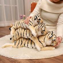 Simulation Lion Leopard Stuffed Animal Soft Large Forest Plush Toy For Children Cute Jungle Plush Doll Birthday Gift Boy Girl Room Sofa Car Ornaments 15 Inches / Halloween Plush Toy