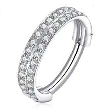 1pc G23 Titanium Triple Zirconia Stone Nose Ring Hoop, Unisex Piercing Jewelry