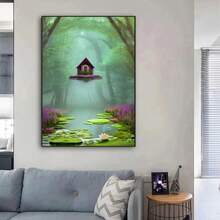 1 件/3 件墙面艺术海报可选框架/带框万圣节幻想艺术可爱鬼魂艺术海报印刷品适用于画廊客厅家居装饰黑暗万圣节帆布画墙面艺术画礼物 - 彩色 - 查看 7